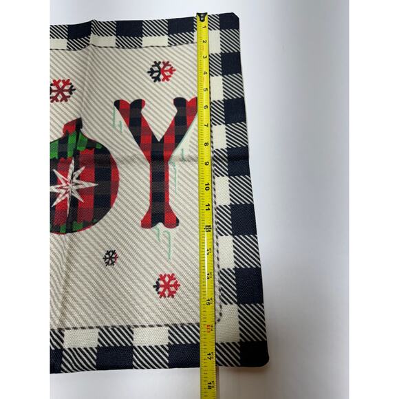 Christmas Throw Pillow Zippered Covers Lot of Two Buffalo Check Farmhouse New - Picture 5 of 6